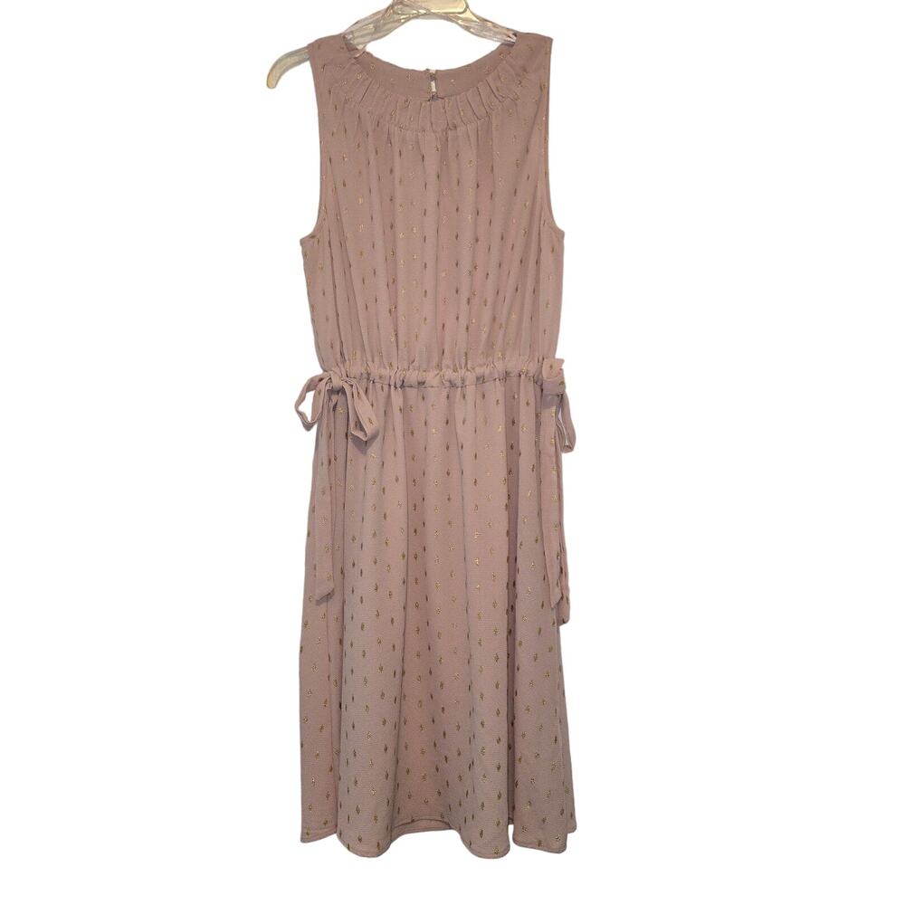 Sz XL JUICY COUTURE Rose Gold Sleeveless Tie-Waist Dress